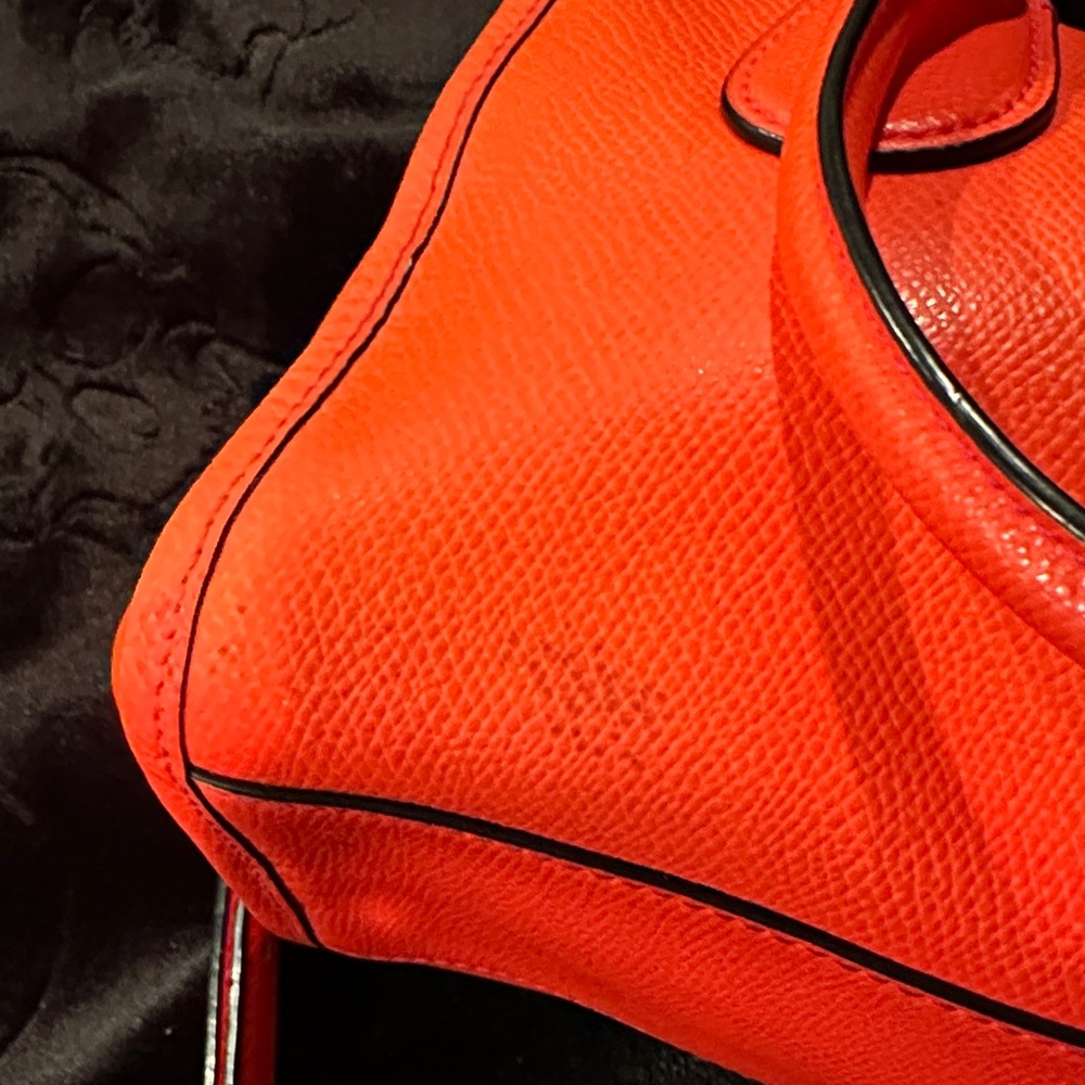 Coach Vibrant Pink/Orange Mini Bennett Satchel - Picture 6 of 10